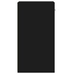 vidaXL Table de chevet noir 35x34x65 cm bois d’ingénierie