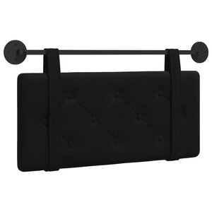 vidaXL Tête de lit suspendue Noir Velours