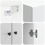 vidaXL Ensemble de Meubles 2 Pièces Blanc brillant Bois d'ingénierie