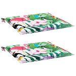 vidaXL Coussins de chaise de jardin lot de 2 multicolore 50x50x4 cm