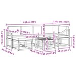 vidaXL Ensemble de canapés d'extérieur 7 pc Blanc et crème