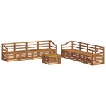 vidaXL Ensemble de canapés d'extérieur 9 pc Naturel
