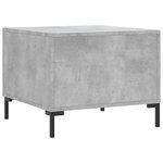 vidaXL Table basse gris béton 50x50x40 cm bois d'ingénierie
