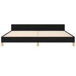 vidaXL Cadre de lit avec tête de lit Noir 200x200 cm Tissu