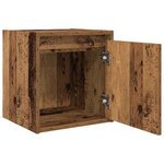vidaXL Table de chevet murale vieux bois 38x34x40 cm