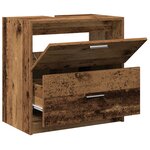 vidaXL Cabinet de lavabo Vieux Bois 59x37x59 cm Bois reconstitué