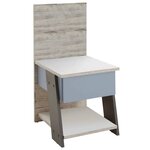 FMD Table de chevet avec 1 tiroir 34 2x39x69 cm chêne sable