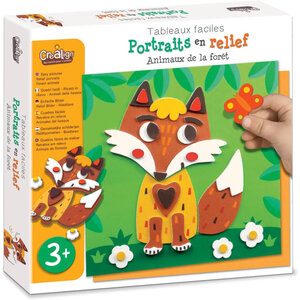 Jeu créatif - Tableaux à décorer - 5 modèles animaux de la forêt - Dès 3 ans - Activité manuelle