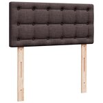 vidaXL Sommier à lattes de lit avec matelas Marron foncé 90x190 cm