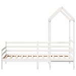 vidaXL Lit de jour avec toit sans matelas blanc 90x200 cm bois massif