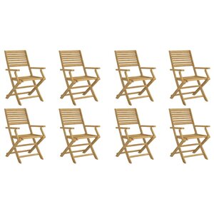 vidaXL Chaises pliables de jardin lot de 8 bois massif d'acacia