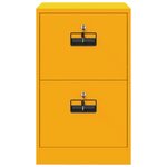 vidaXL Cabinet de Dossier Jaune moutarde 44 x 50 x 106.5 cm