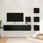 vidaXL Ensemble meuble TV 6 Pièces 80 x 30 x 30 cm Chêne noir