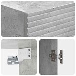 vidaXL Ensemble de Meubles 2 Pièces Gris béton 33 x 34 5 x 90 cm