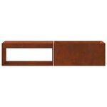 vidaXL Boule de feu Rouillé 160 x 45 x 35 cm Acier patiné