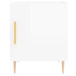 vidaXL Tables de chevet 2 Pièces blanc brillant 40x40x50 cm
