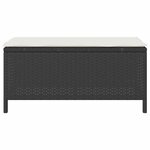 vidaXL Ensemble de salle à manger pour jardin 3 Pièces Noir Poly rotin