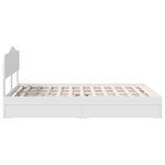 vidaXL Lit de Rangement Blanc 140 x 190 cm Bois d'ingénierie