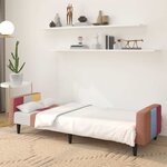vidaXL Canapé-lit à 2 places tissu