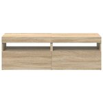 vidaXL Meubles TV avec lumières LED 2 Pièces Chêne sonoma 60x35x40 cm