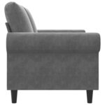 vidaXL Canapé à 2 places Gris foncé 120 cm Velours