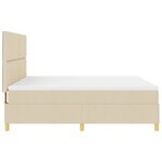 vidaXL Lit à ressorts avec matelas crème super king en tissu