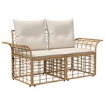 vidaXL Loveseat d'extérieur 2 pièces 2-Nombre de places