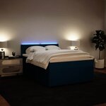 vidaXL Sommier à lattes de lit et matelas bleu 160x200 cm velours