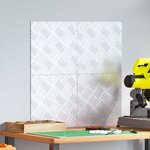 vidaXL Plaques à damier 4 Pièces Argent 30 x 30 cm Aluminium