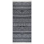 vidaXL Tapis Noir et blanc 100x200 cm Coton