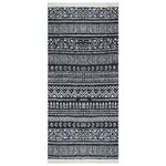 vidaXL Tapis Noir et blanc 100x200 cm Coton