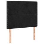 vidaXL Têtes de lit 2 Pièces Noir 90x5x78/88 cm Velours