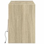 vidaXL Meuble TV mural avec lumières LED chêne sonoma 130x31x45 cm