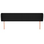 vidaXL Tête de lit avec oreilles Noir 203x23x78/88 cm Tissu