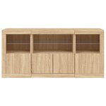vidaXL Buffet avec lumières LED chêne sonoma 142 5x37x67 cm