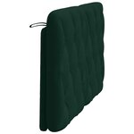 vidaXL Coussin de tête de lit vert foncé 140 cm velours