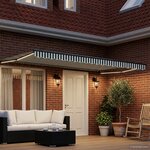 vidaXL Store rétractable manuel avec LEDs 4 × 3 m