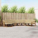 vidaXL Ensemble de canapés d'extérieur 8 Pièces Naturel et Beige