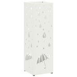vidaXL Porte-parapluie Blanc 15 5 x 15 5 x 49 cm Acier