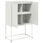 vidaXL Buffet haut blanc 68 5x38 5x107 cm acier
