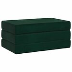 vidaXL Canapé-lit pliable 80 x 67 x 45 cm Vert foncé