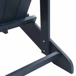 vidaXL Chaise Adirondack avec repose-pieds bleu marine en HDPE