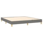 vidaXL Sommier à lattes de lit et matelas et LED Gris foncé 180x200 cm