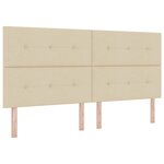 Tête de lit vidaXL Bouton Capitonné Crème 200 cm Tissu