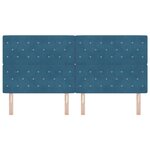 vidaXL Tête de Lit LED Argyle Manuel Bleu foncé 100 cm Velours