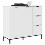 vidaXL Buffet avec tiroir Blanc 89 5 x 33 x 82 cm Bois d'ingénierie