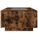 vidaXL Table basse avec LED infini chêne fumé 116x69x40 cm