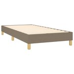 vidaXL Sommier à lattes de lit avec matelas LED Taupe 90x200 cm Tissu