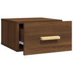 vidaXL Tables de chevet murales 2 Pièces chêne marron 35x35x20 cm