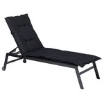 Madison Coussin de chaise longue Basic 200x60 cm noir